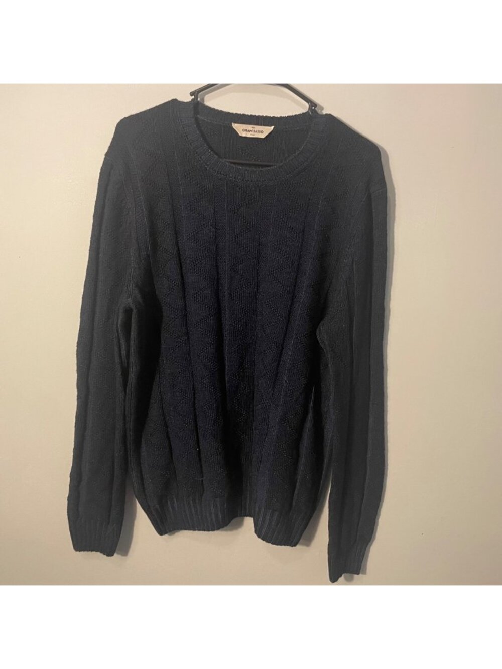 gran sasso crewneck cable knit sweater